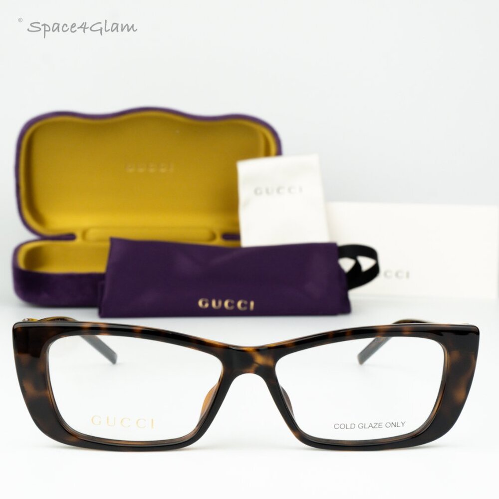 Gucci Women Eyeglasses Havana Demo Cat Eye GG1682O 003 BRAND NEW - Picture 2 of 9